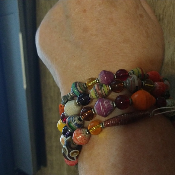 NWT Kazyuri Handmade Kenya Beaded Stack Bracelet - Picture 6 of 6